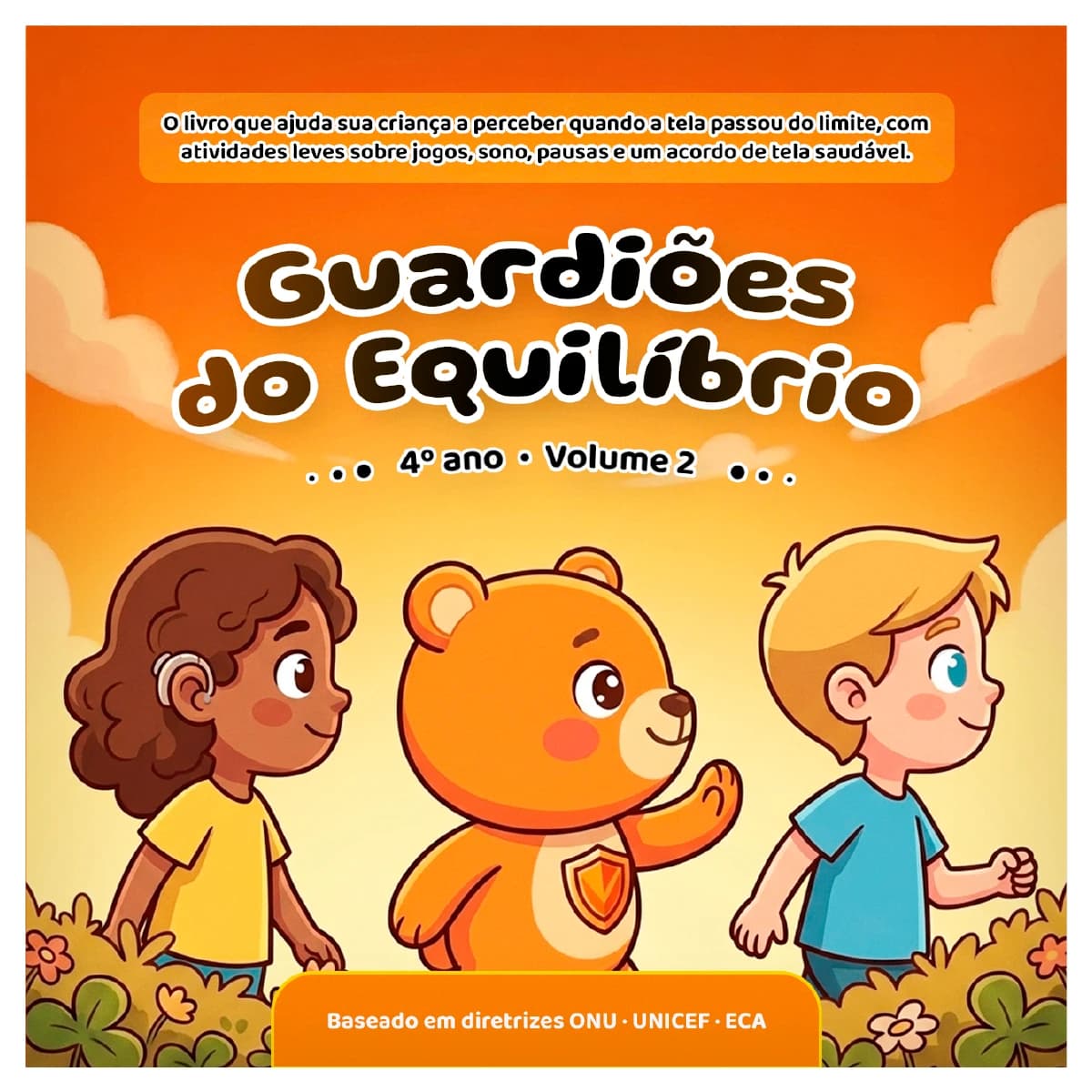 Capa do volume Guardiões do Equilíbrio, ligado ao mundo Jardim da Pausa