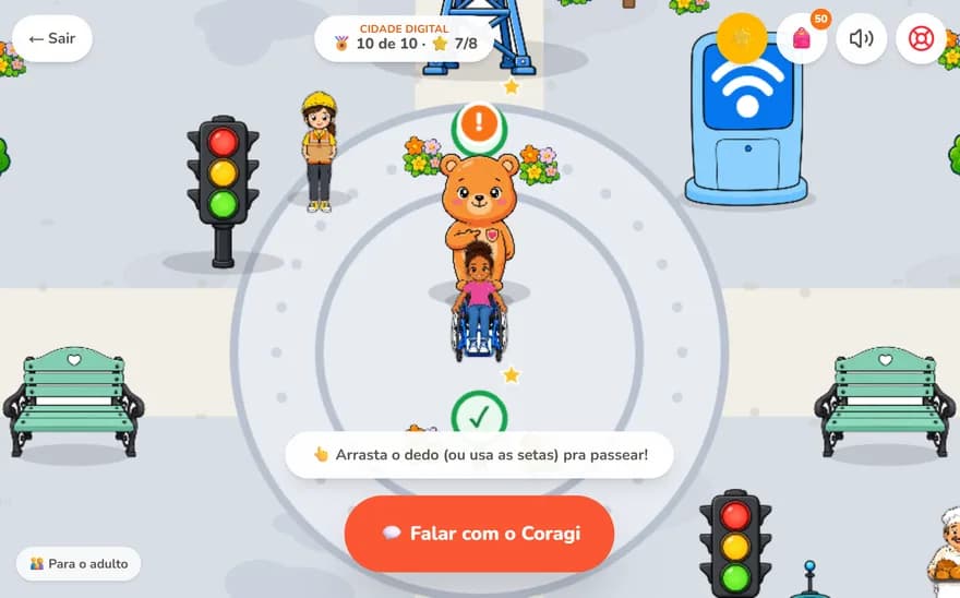 Cidade do mundo do jogo Coragi